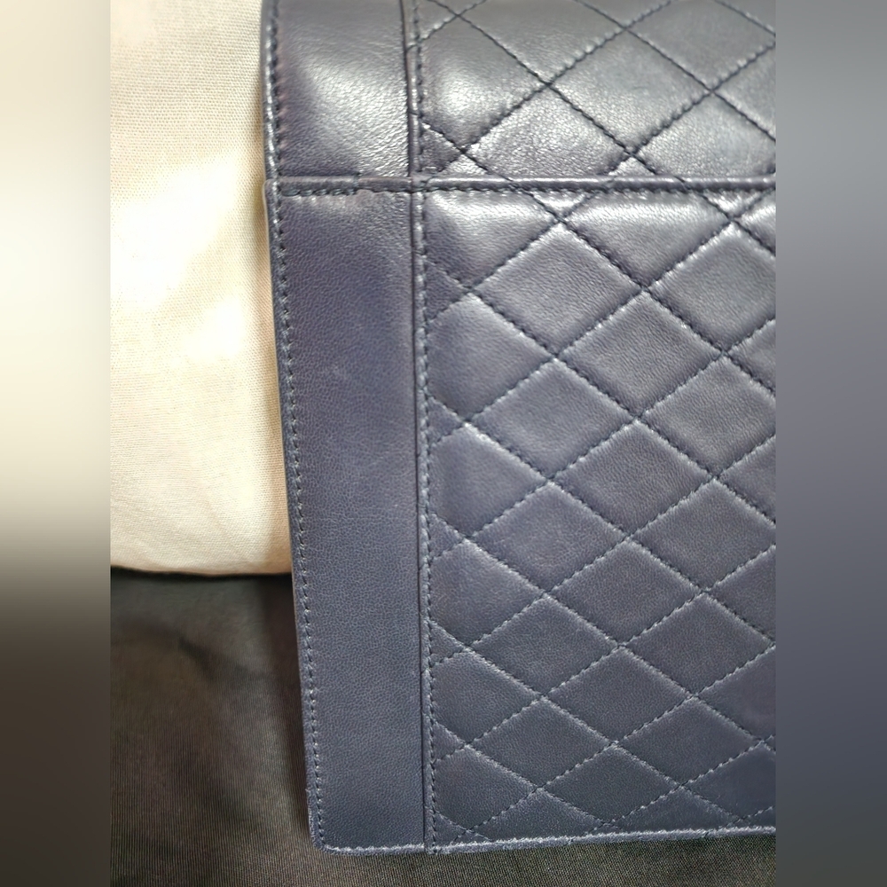 Saint Laurent Dark Navy Gaby Envelope Satchel Quilted Lambskin Leather - Picture 12 of 15
